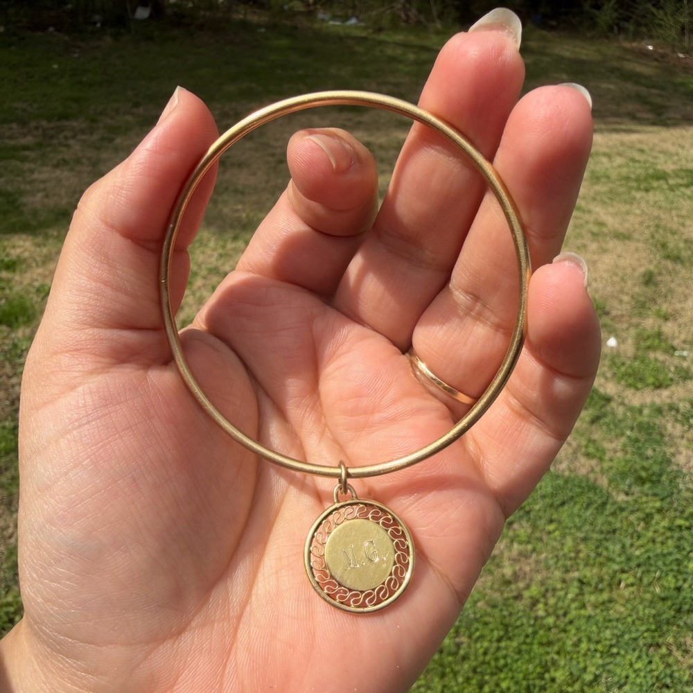 12K Gold Filled Bracelet with Coin Pendant